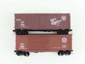 LOT of 2 N Scale Micro-Trains MTL MP/SP Missouri & Southern Pacific 40' Boxcars