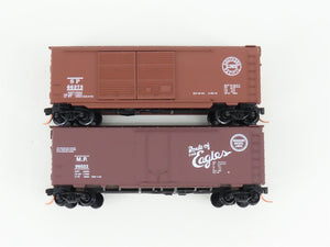 LOT of 2 N Scale Micro-Trains MTL MP/SP Missouri & Southern Pacific 40' Boxcars