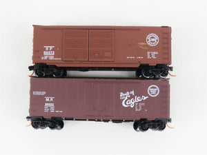 LOT of 2 N Scale Micro-Trains MTL MP/SP Missouri & Southern Pacific 40' Boxcars