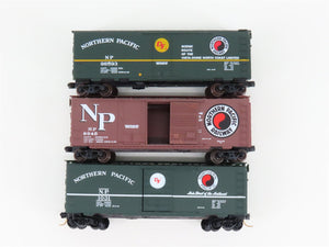 LOT of 3 N Scale Micro-Trains MTL NP Northern Pacific 40' Boxcars