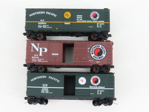 LOT of 3 N Scale Micro-Trains MTL NP Northern Pacific 40' Boxcars