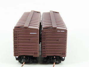 LOT of 2 N Scale Micro-Trains MTL MILW Milwaukee Road 40' Boxcars
