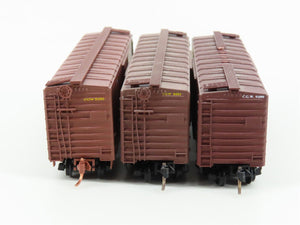 LOT of 3 N Scale Micro-Trains MTL CGW Chicago Great Western 40' Boxcars