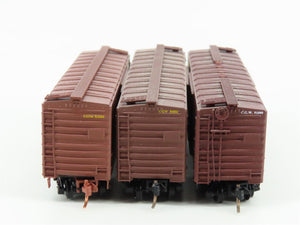 LOT of 3 N Scale Micro-Trains MTL CGW Chicago Great Western 40' Boxcars