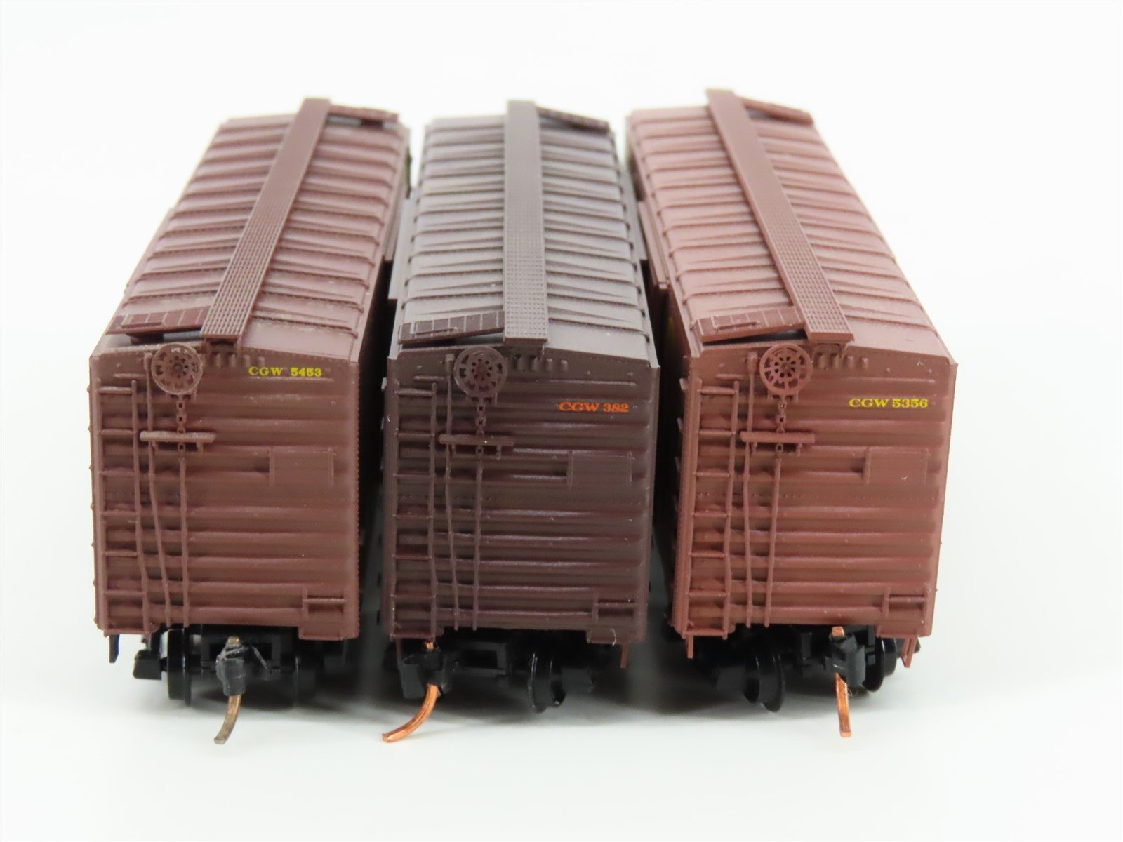 LOT of 3 N Scale Micro-Trains MTL CGW Chicago Great Western 40' Boxcars