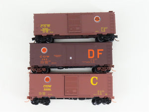 LOT of 3 N Scale Micro-Trains MTL CGW Chicago Great Western 40' Boxcars