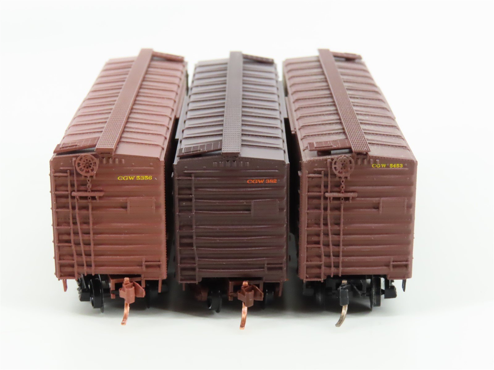 LOT of 3 N Scale Micro-Trains MTL CGW Chicago Great Western 40' Boxcars
