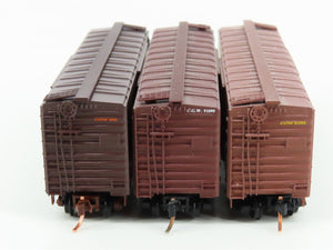 LOT of 3 N Scale Micro-Trains MTL CGW Chicago Great Western 40' Boxcars