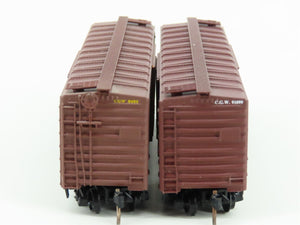 LOT of 2 N Scale Kadee Micro-Trains MTL CGW Chicago Great Western Box Cars