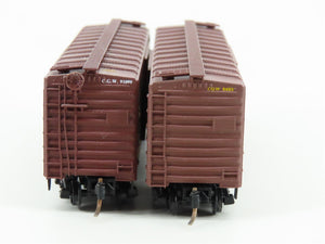 LOT of 2 N Scale Kadee Micro-Trains MTL CGW Chicago Great Western Box Cars