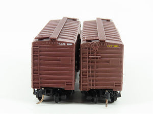 LOT of 2 N Scale Kadee Micro-Trains MTL CGW Chicago Great Western Box Cars