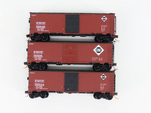 LOT of 3 N Scale Atlas ERIE Railroad Single Door Box Cars