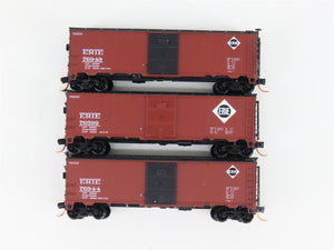 LOT of 3 N Scale Atlas ERIE Railroad Single Door Box Cars