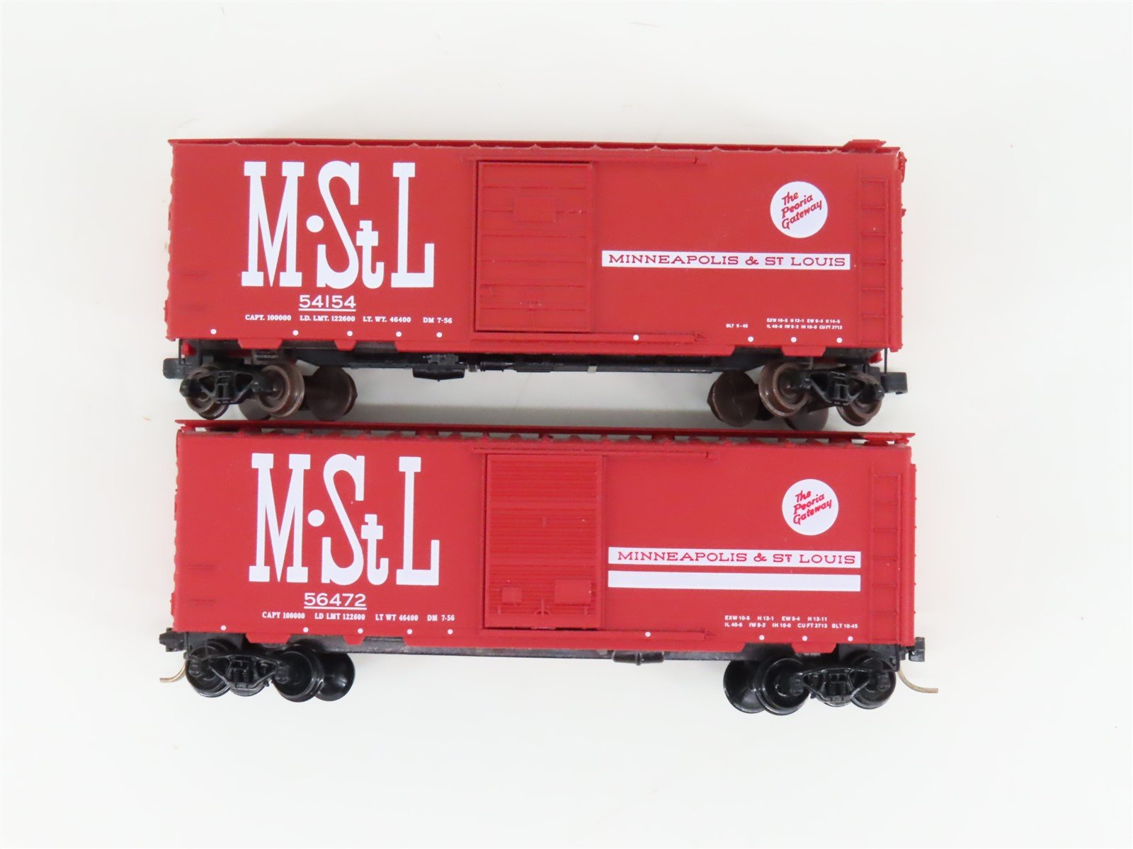 LOT of 2 N Scale Kadee Micro-Trains MTL M&STL Minneapolis & St Louis Box Cars