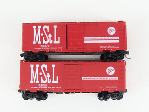 LOT of 2 N Scale Kadee Micro-Trains MTL M&STL Minneapolis & St Louis Box Cars