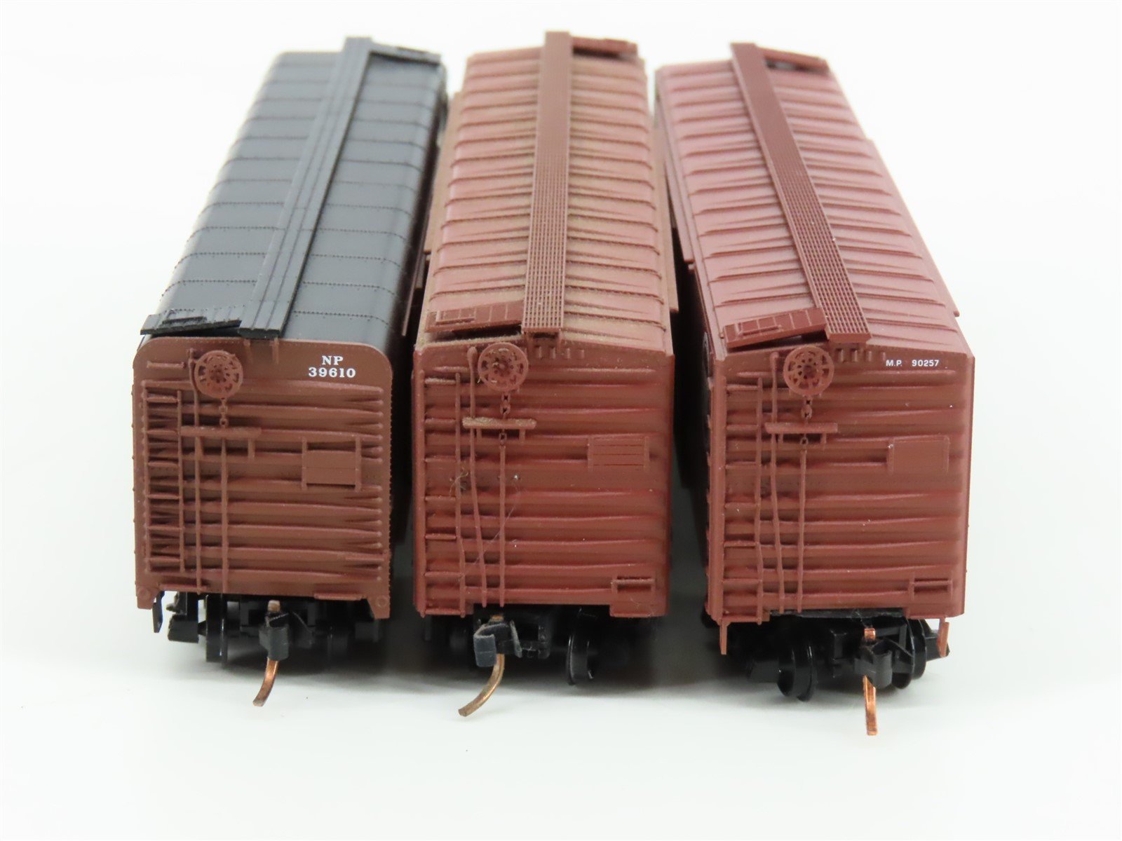 LOT of 3 N Scale Kadee Micro-Trains MTL MP/D&RGW/NP Double Door Box Cars