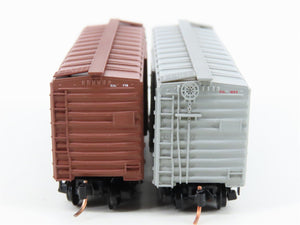 LOT of 2 N Scale Micro-Trains MTL CIL Monon Railroad Single Door Box Cars