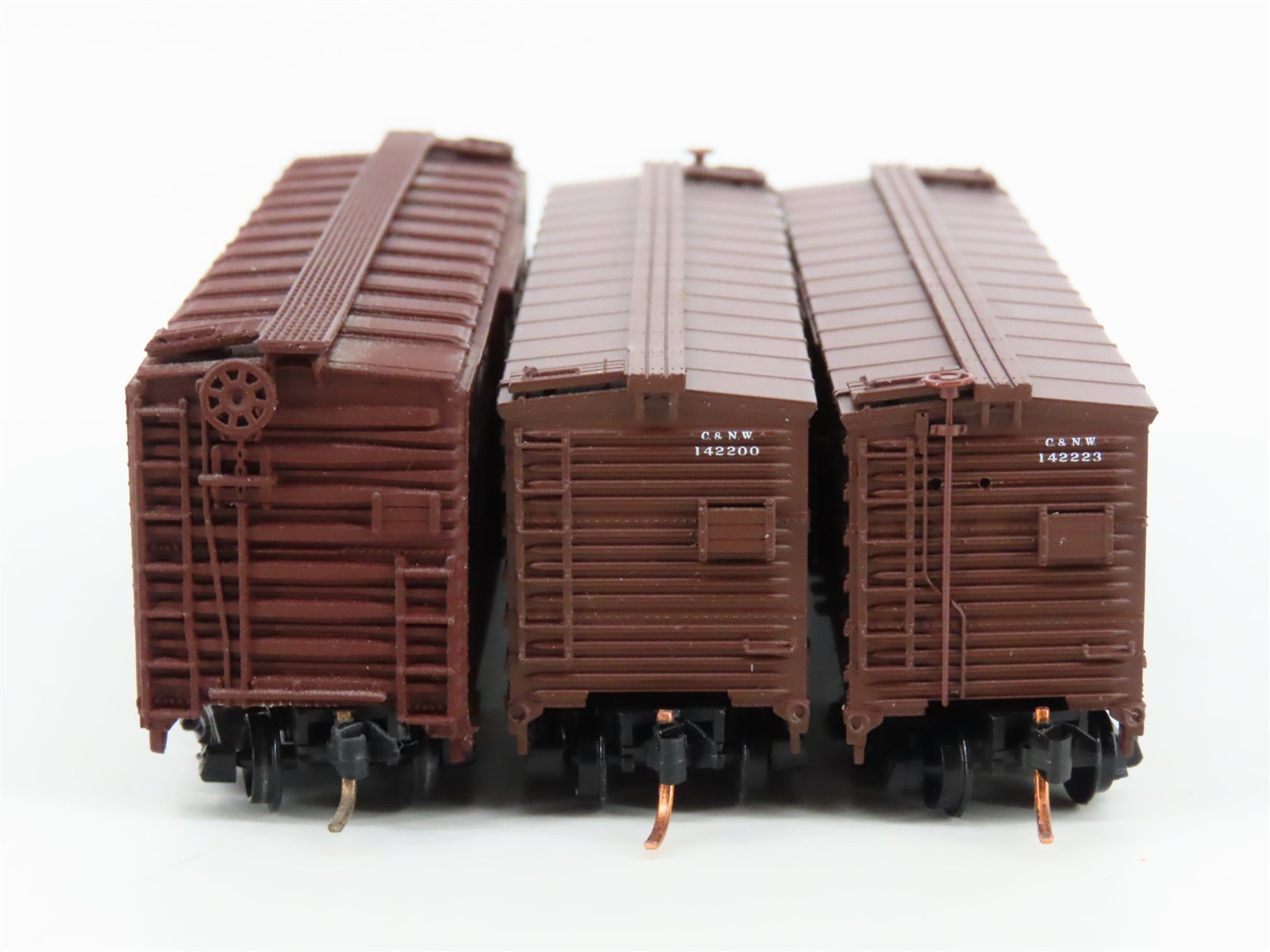 LOT of 3 N Scale Atlas & Con-Cor CNW Chicago North Western Single Door Box Cars
