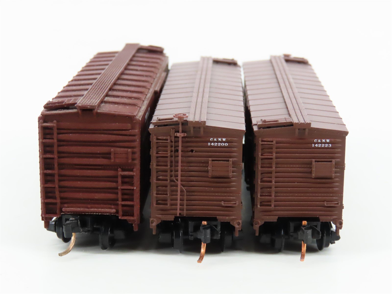 LOT of 3 N Scale Atlas & Con-Cor CNW Chicago North Western Single Door Box Cars