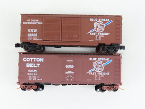 LOT of 2 N Scale Micro-Trains MTL SSW Cotton Belt Route 