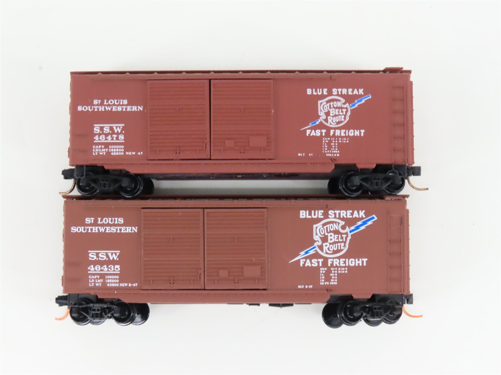 LOT of 2 N Scale Kadee Micro-Trains MTL SSW Cotton Belt 