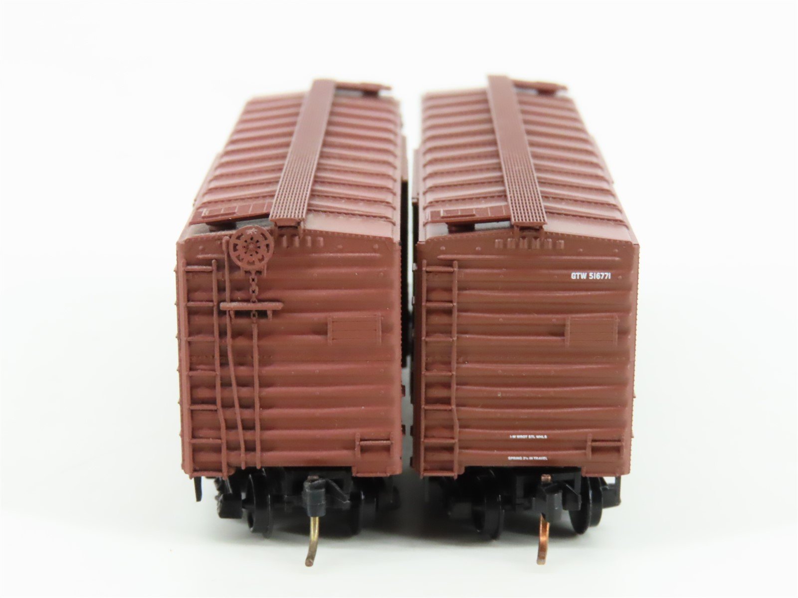 LOT of 2 N Scale Kadee Micro-Trains MTL GTW Grand Trunk Western Box Cars