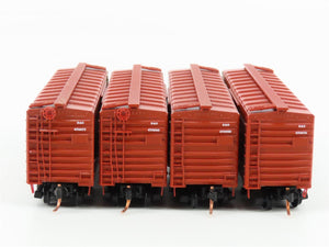 LOT of 4 N Scale Micro-Trains MTL B&O Baltimore & Ohio Single Door Box Cars