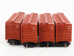 LOT of 4 N Scale Micro-Trains MTL B&O Baltimore & Ohio Single Door Box Cars