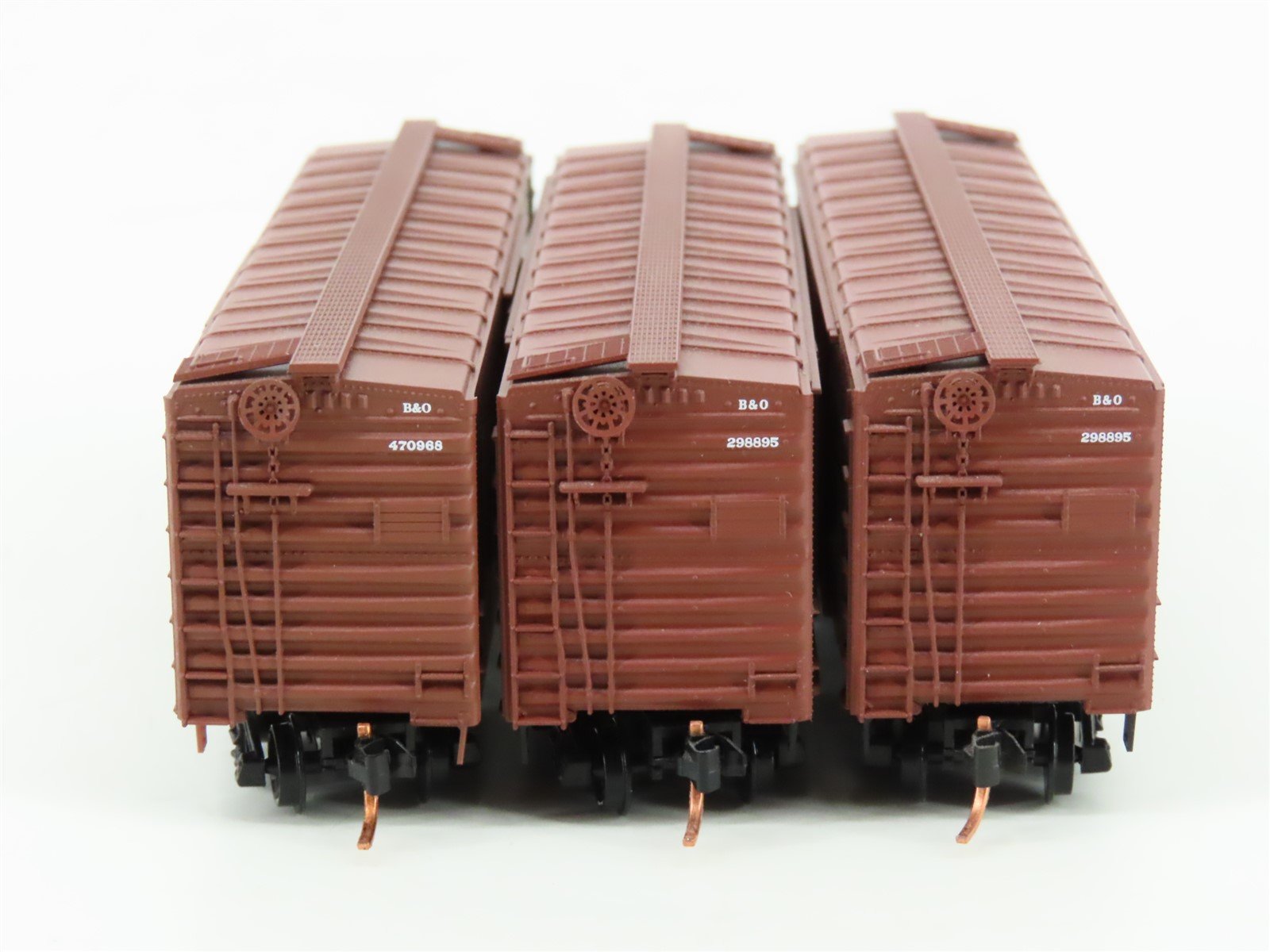 LOT of 3 N Scale Micro-Trains MTL B&O Baltimore & Ohio Railroad Box Cars