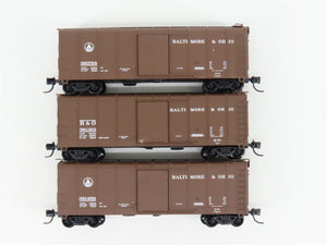 LOT of 3 N Scale Fox Valley Models FVM B&O Baltimore & Ohio Single Door Box Cars