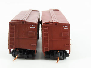 LOT of 2 N Scale Atlas L&A Louisiana & Arkansas Railroad Single Door Box Cars