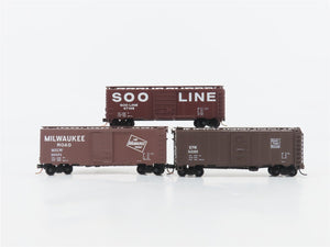 LOT of 3 N Scale InterMountain, Atlas, & Micro-Trains MTL GTW/SOO/MILW Box Cars