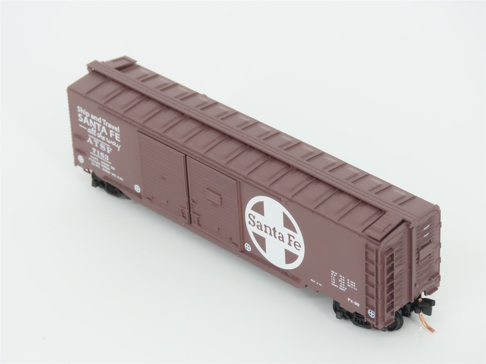 LOT of 2 N Scale Atlas & Micro-Trains MTL ATSF Santa Fe Double Door Box Cars