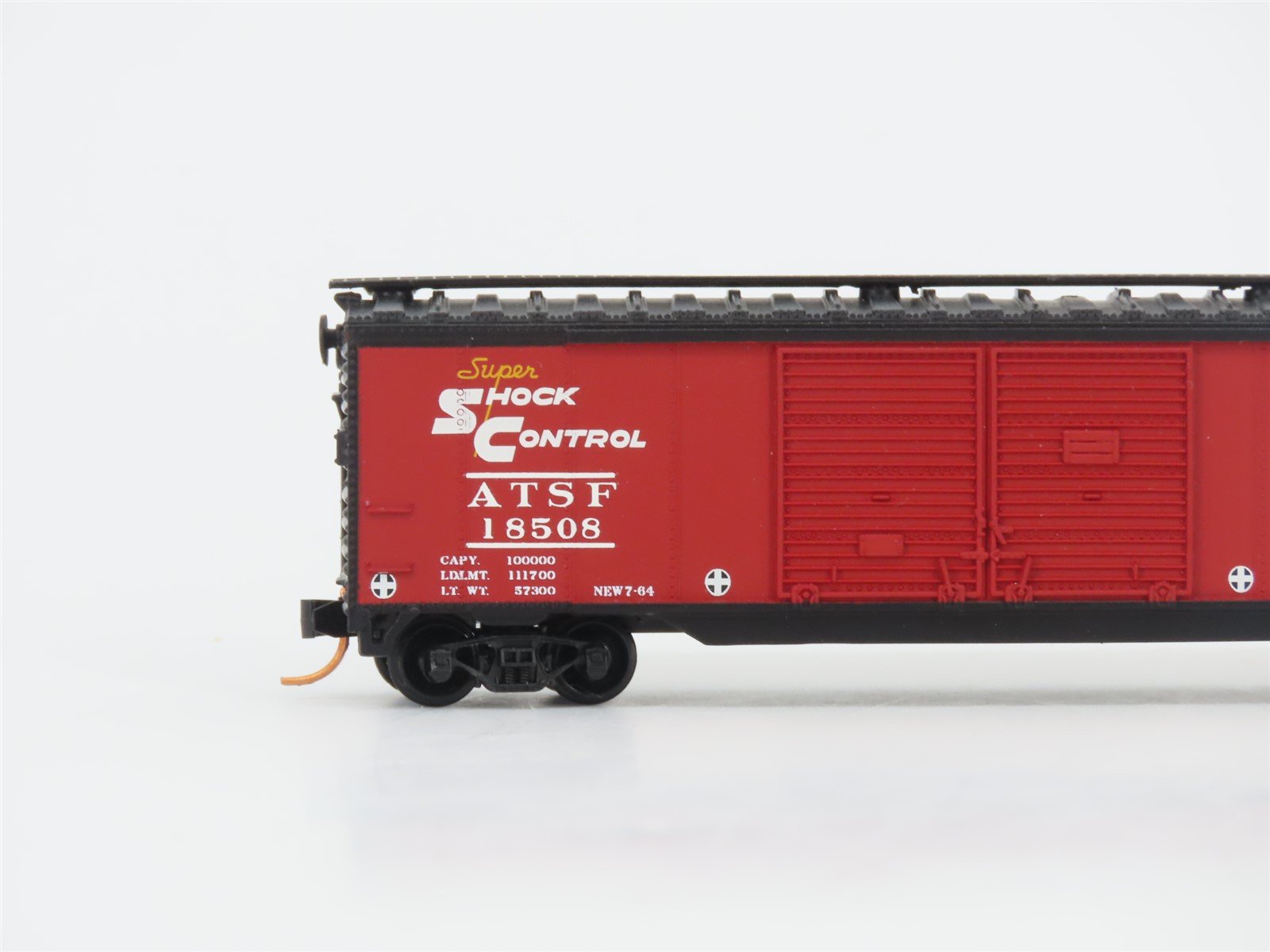 LOT of 2 N Scale Atlas & Micro-Trains MTL ATSF Santa Fe Double Door Box Cars
