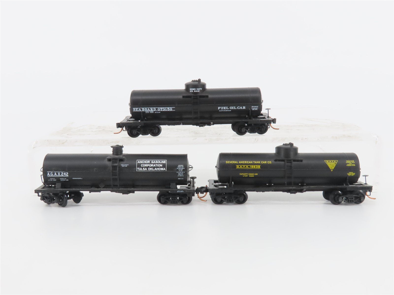 LOT of 3 N Scale Atlas & Micro-Trains MTL AGAX/SAL/GATX Single Dome Tank Cars