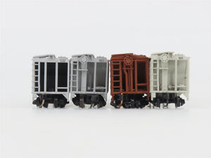 LOT of 4 N Scale Atlas NAHX/M&STL/MILW/M-K-T Railroad 2-Bay Covered Hoppers