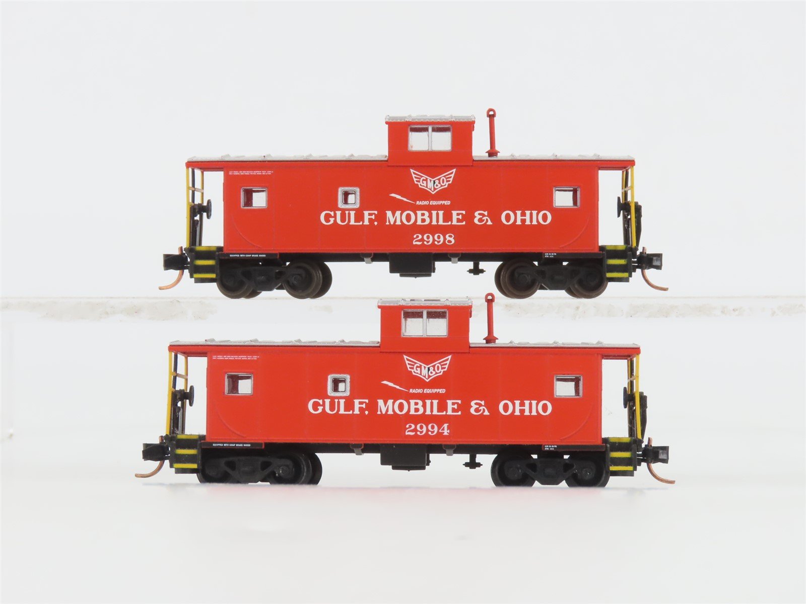 LOT of 2 N Scale Atlas GM&O Gulf Mobile & Ohio Railroad Cupola Cabooses