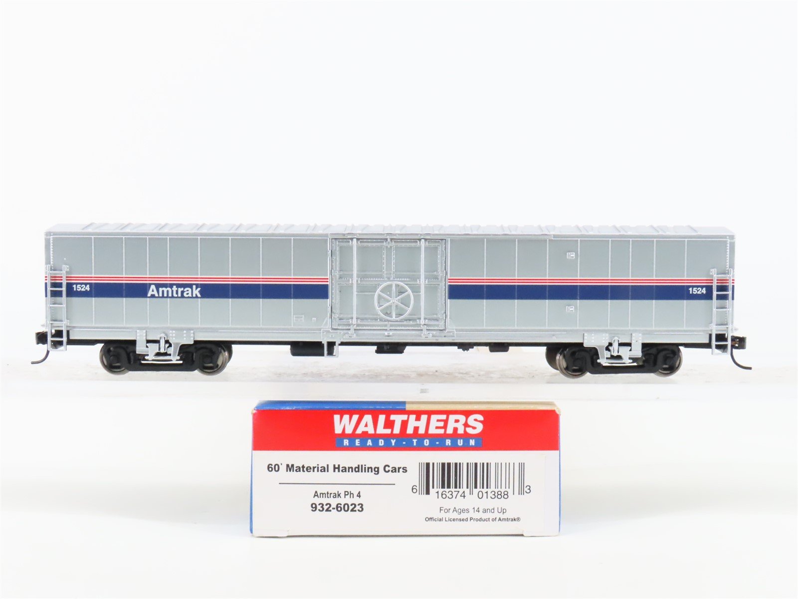 HO Scale Walthers 932-6023 Amtrak Phase 4 60' Material Handling Car #1524