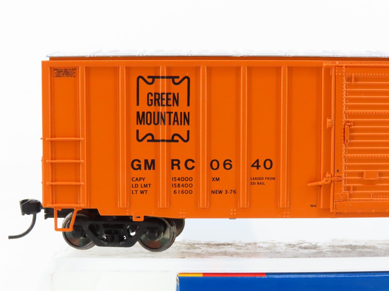 HO Scale Walthers Mainline 910-2143 GMRC Green Mountain 50' Box Car #0640