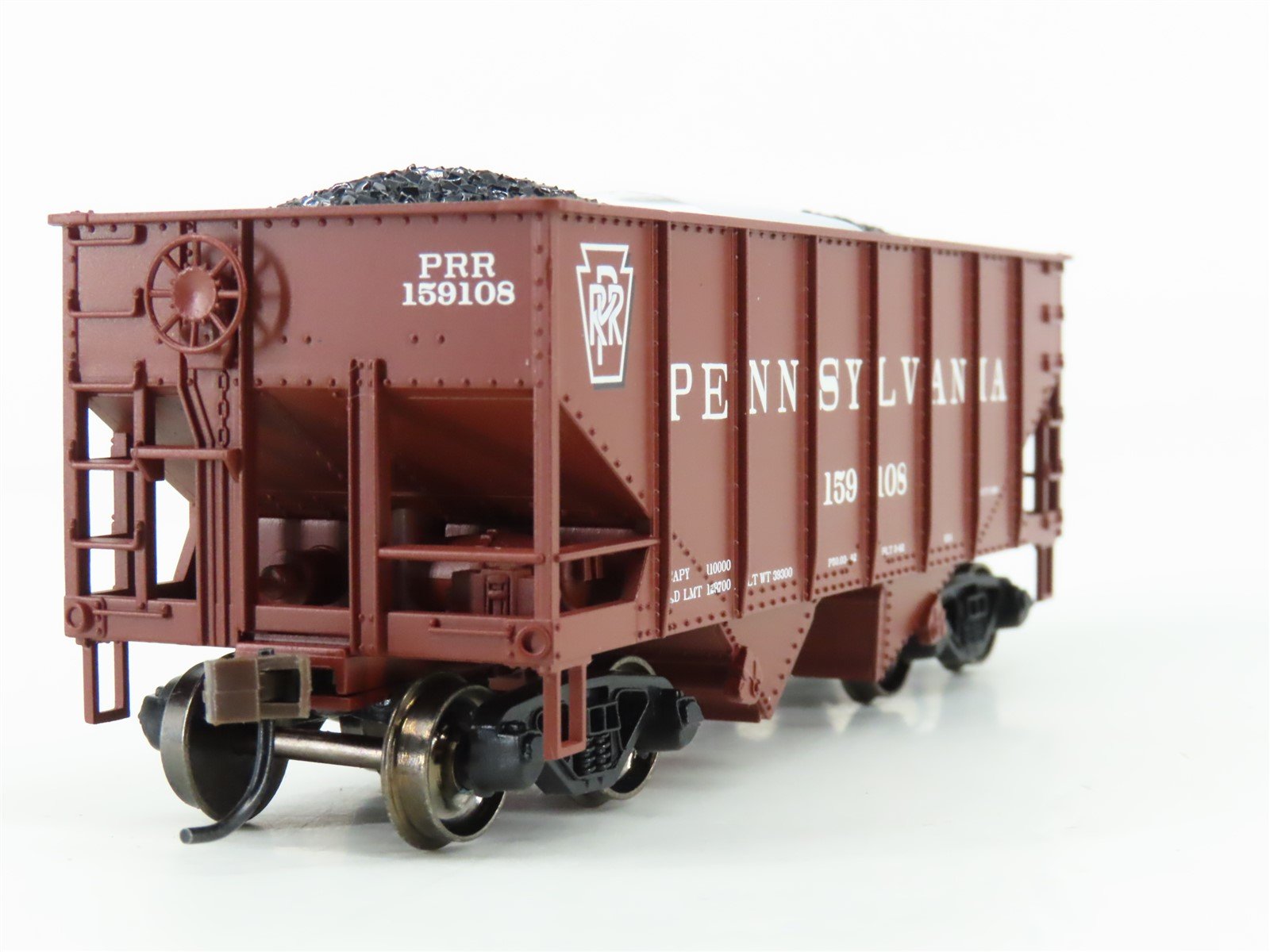 HO Scale Bachmann Silver Series 19501 PRR Pennsylvania 2-Bay Hopper #159108