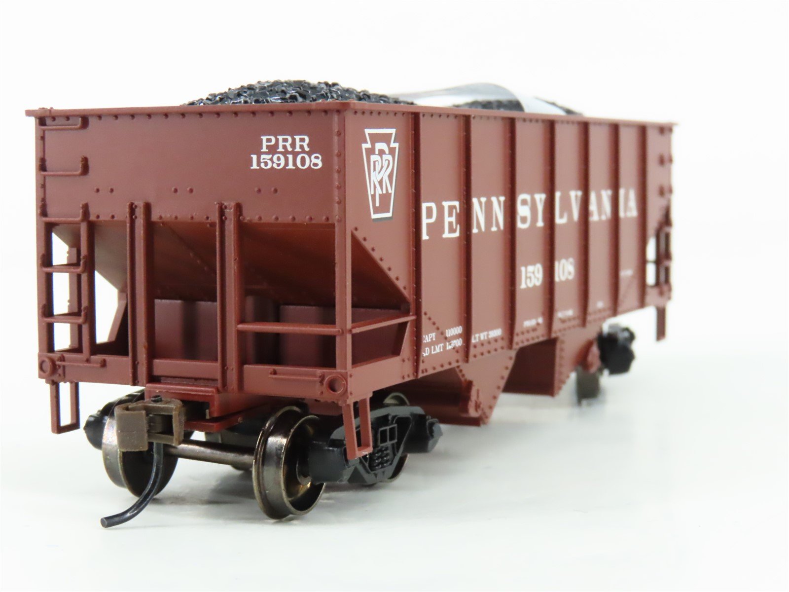HO Scale Bachmann Silver Series 19501 PRR Pennsylvania 2-Bay Hopper #159108