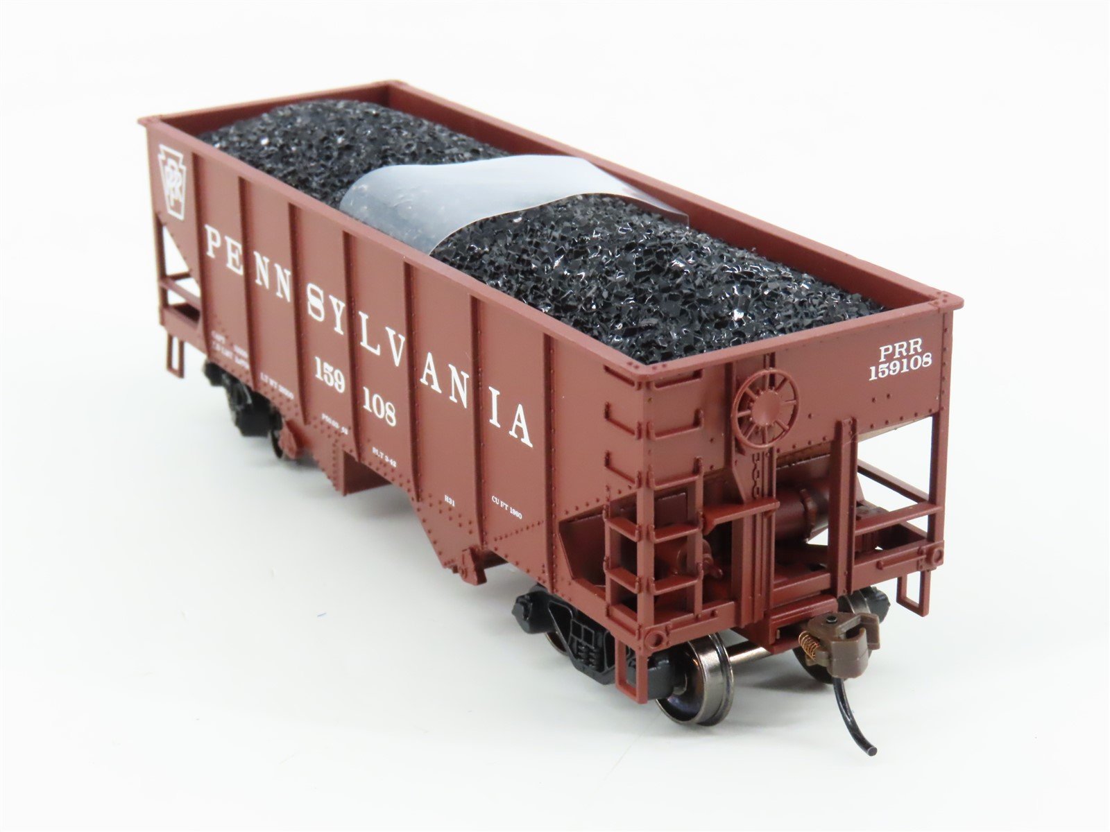 HO Scale Bachmann Silver Series 19501 PRR Pennsylvania 2-Bay Hopper #159108