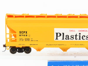 HO Scale Bachmann Silver Series 17534 SCPX Shell 4-Bay Covered Hopper #5703