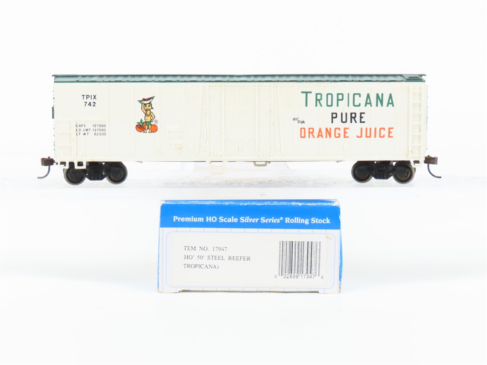HO Scale Bachmann Silver Series 17947 TPIX Tropicana 50' Mechanical Reefer #742