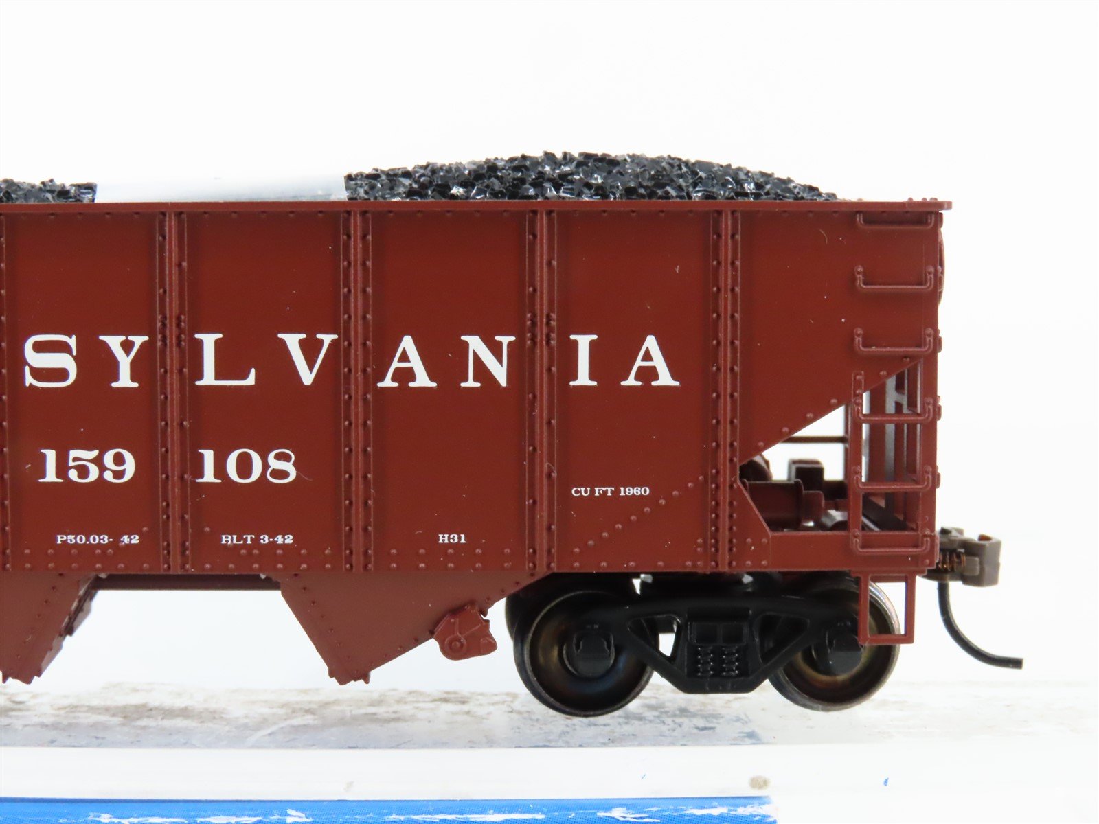 HO Scale Bachmann Silver Series 19501 PRR Pennsylvania 2-Bay Hopper #159108