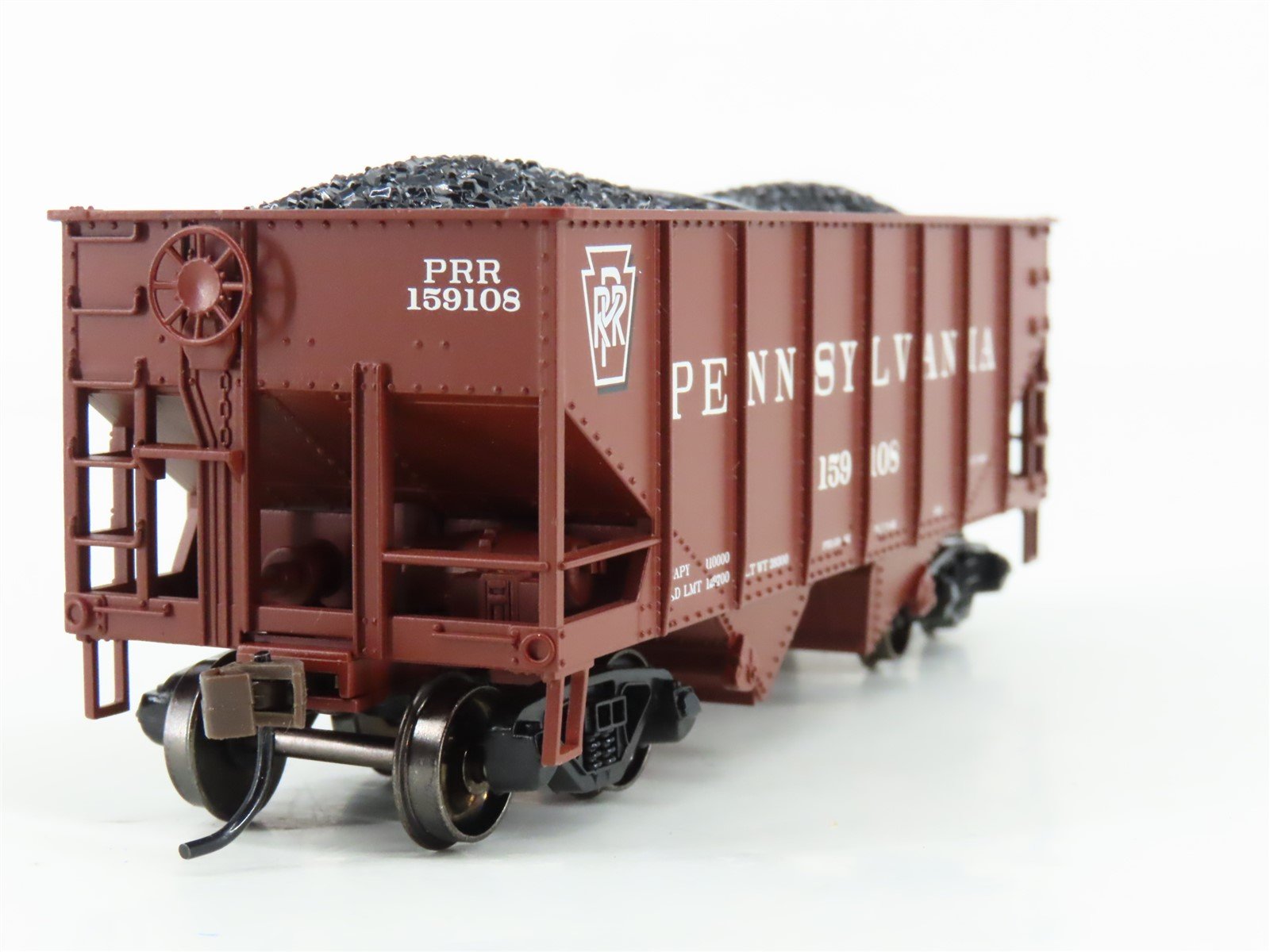 HO Scale Bachmann Silver Series 19501 PRR Pennsylvania 2-Bay Hopper #159108
