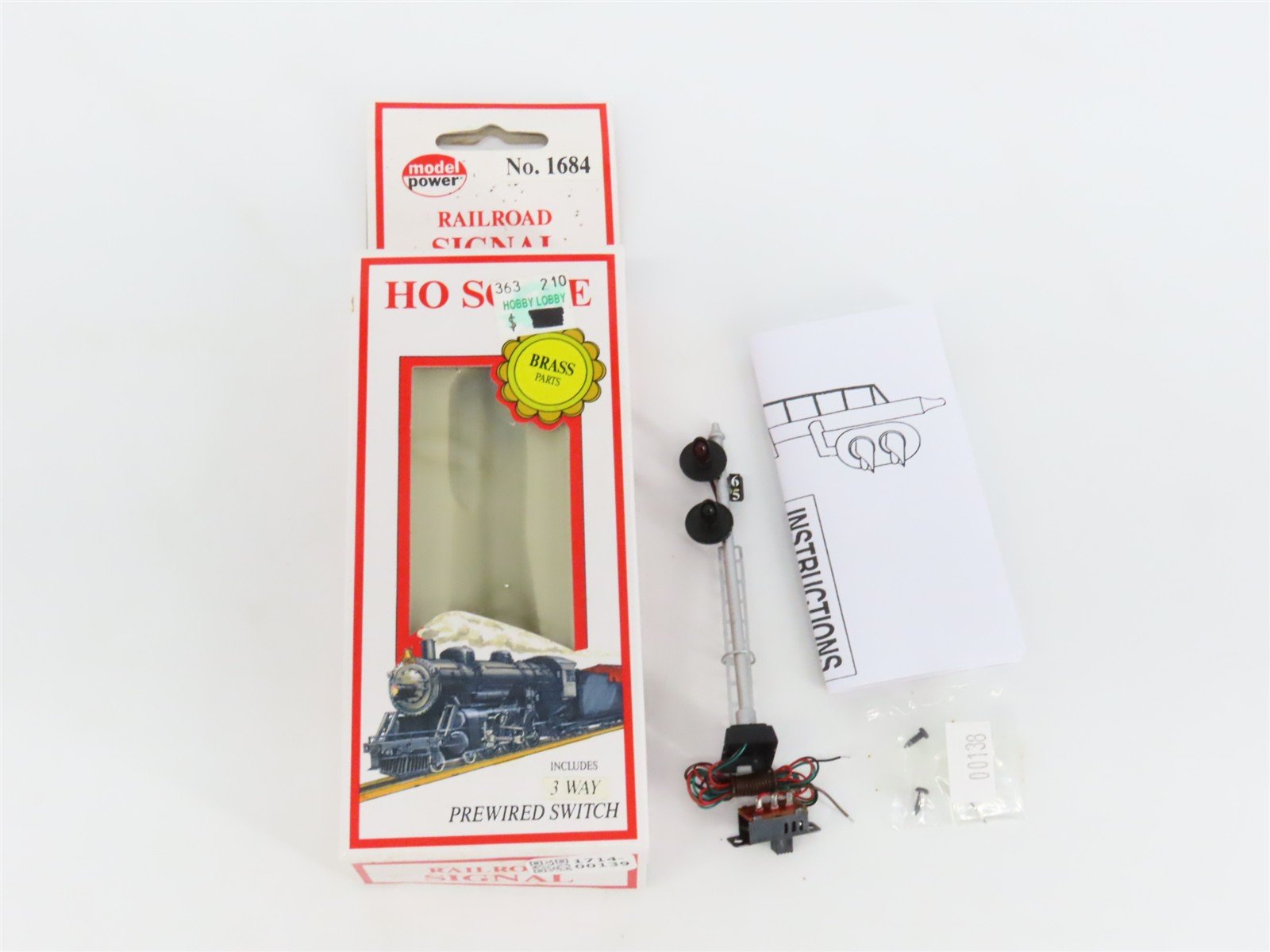 HO Scale Model Power 1684 2-Head Lit Railroad Signal