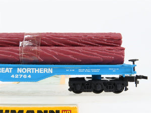 HO Scale Bachmann 0964 GN Great Northern Flatcar #42764 w/Log Loads