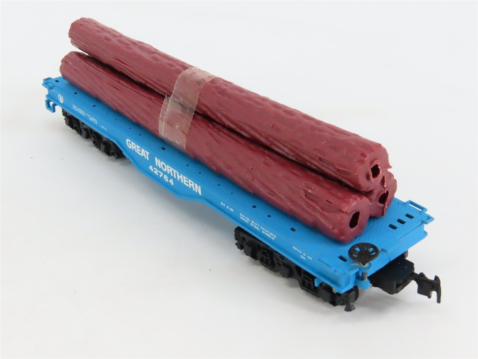 HO Scale Bachmann 0964 GN Great Northern Flatcar #42764 w/Log Loads