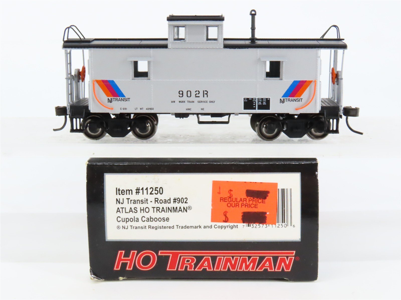 HO Scale Atlas 11250 NJT New Jersey Transit Cupola Caboose #902R